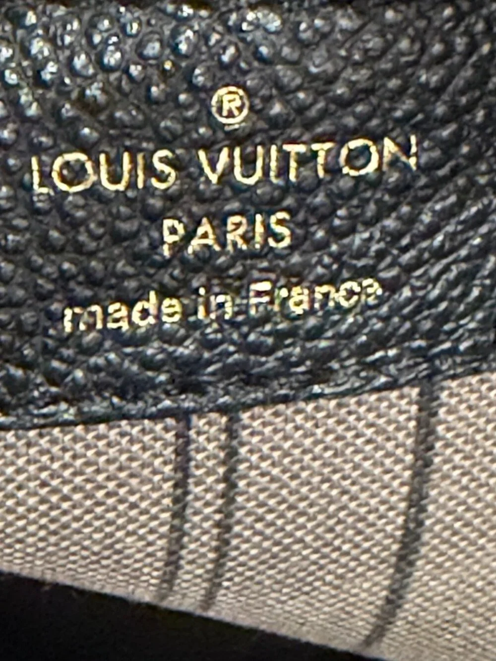 Louis Vuitton Montaigne MM Handbag Black Empreinte (JB1486)